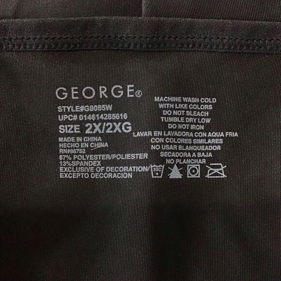 George Black Micro Cami Tank Top 2X NWT - Picture 7 of 7